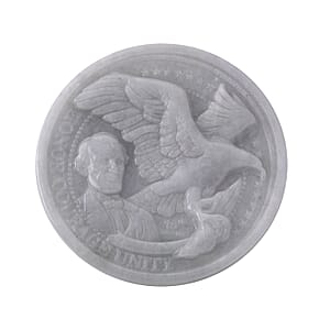 Natural Jade Flying Eagle with Liberty Carved Decoration Bar 150.00 ctw