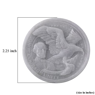 Natural Jade Flying Eagle with Liberty Carved Decoration Bar 150.00 ctw