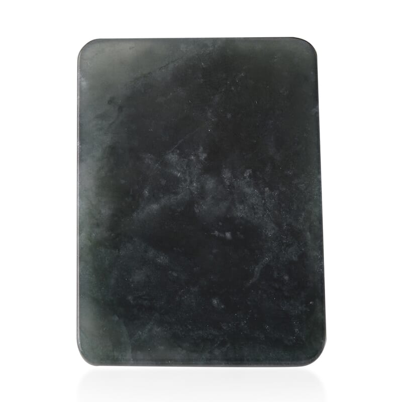 Natural Olmec Jadeite Carved Rose Bar (55x45mm) 135.00 ctw