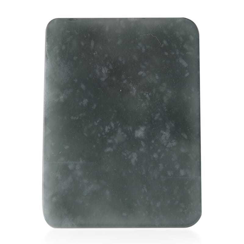 Natural Olmec Jadeite Carved Peacock Bar (55x45mm) 135.00 ctw