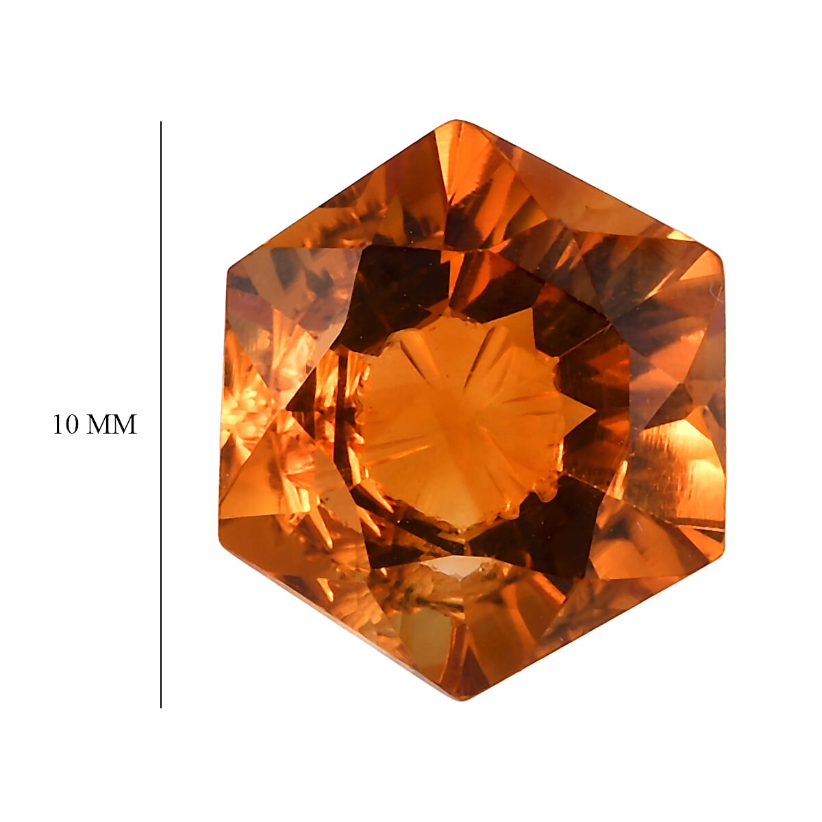 Brazilian Citrine (Hexagon 10 mm) 3.70 ctw