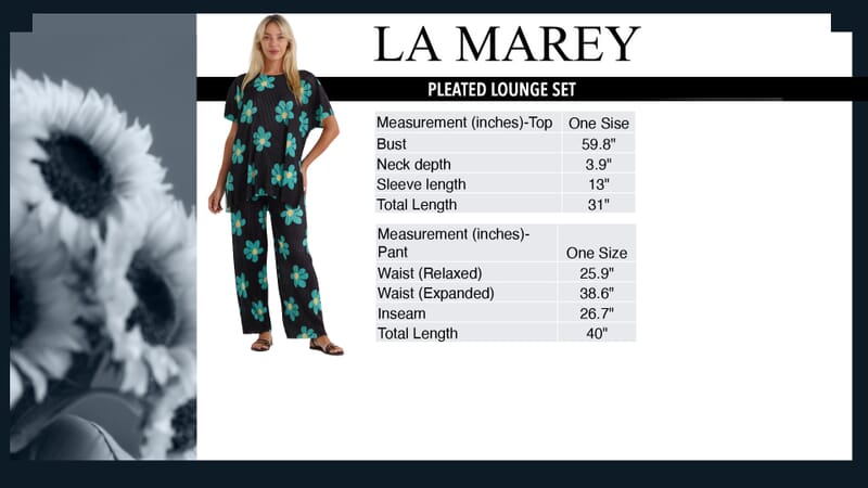 La Marey Yellow 2 Piece Pleated Pant Set-One Size Fits Most