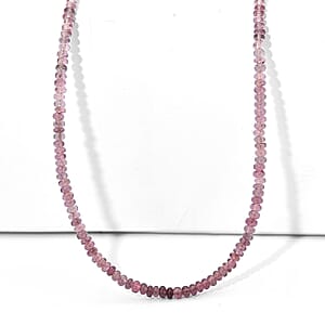 D'Joy Premium Lavender Spinel 35.00 ctw Beaded Necklace in Rhodium Over Sterling Silver 18-20 Inches 