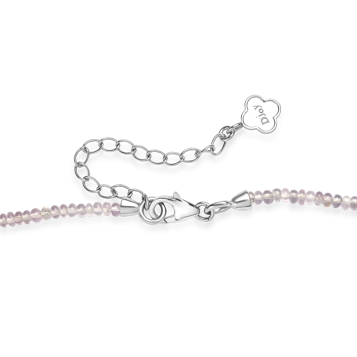 D'Joy Premium Lavender Spinel 35.00 ctw Beaded Necklace in Rhodium Over Sterling Silver 18-20 Inches  image number 4