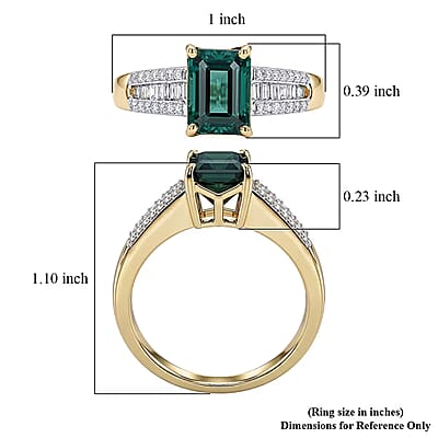 Luxoro 10K Yellow Gold AAA Santa Rosa Tourmaline, Diamond (I2) (0.24 cts) Ring (Size 5.0) 2.90 ctw