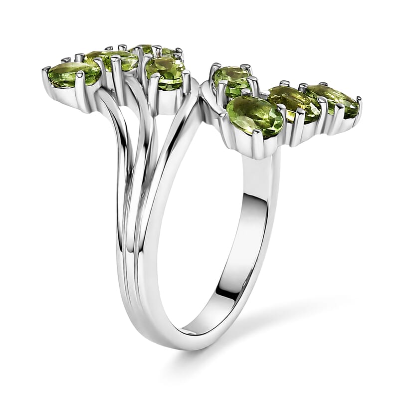 EverTrue Tanzanian Natural Green Apatite 2.00 ctw Ring in Stainless Steel (Size 6.0)