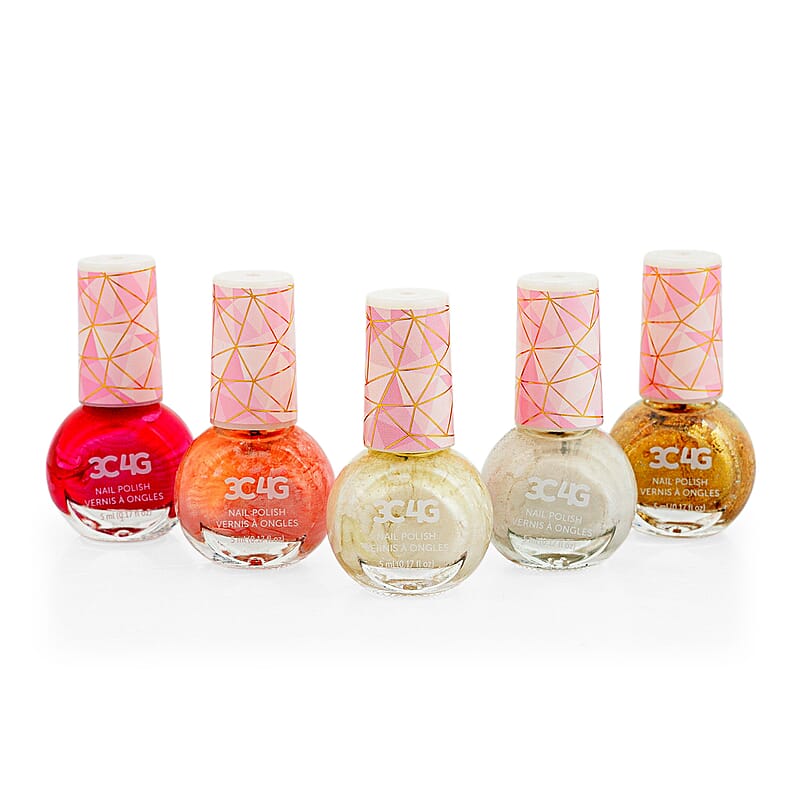 3C4G 5 Pack Nail Polish Hexagon Set