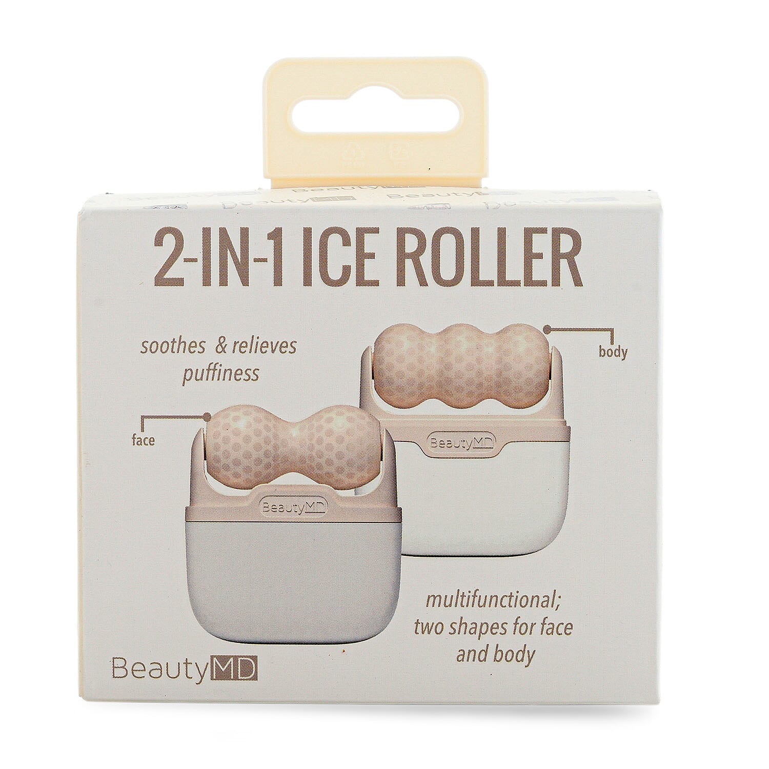 Beauty MD 2 in 1 Soothing Ice Roller for Face and Body in Apricot Blush