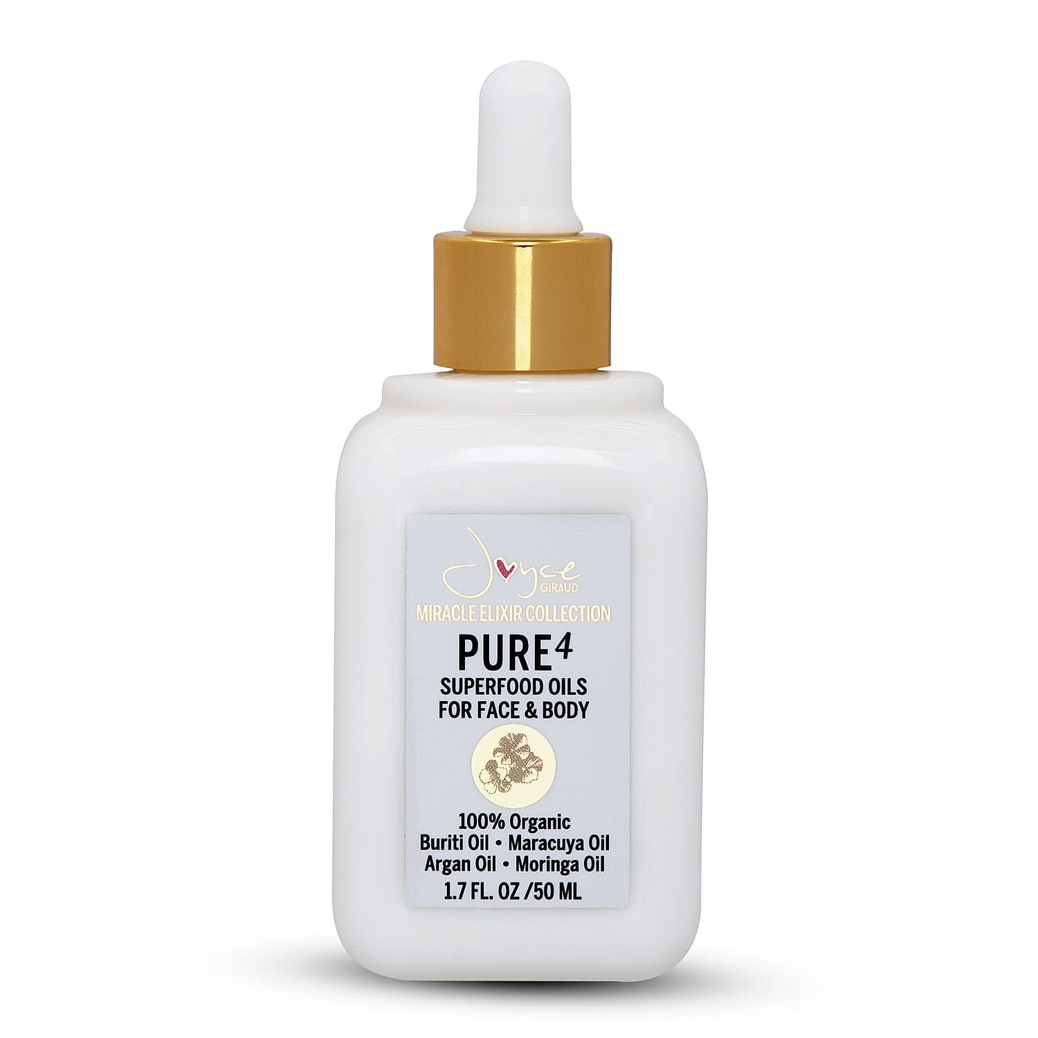 Joyce Giraud Pure4 Superfood Oils for Face and Body (1.7oz) Made in US