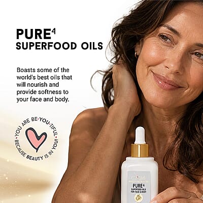 Joyce Giraud Pure4 Superfood Oils for Face and Body (1.7oz) Made in US