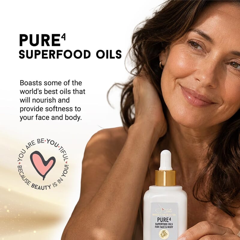 Joyce Giraud Pure4 Superfood Oils for Face and Body (1.7oz) Made in US