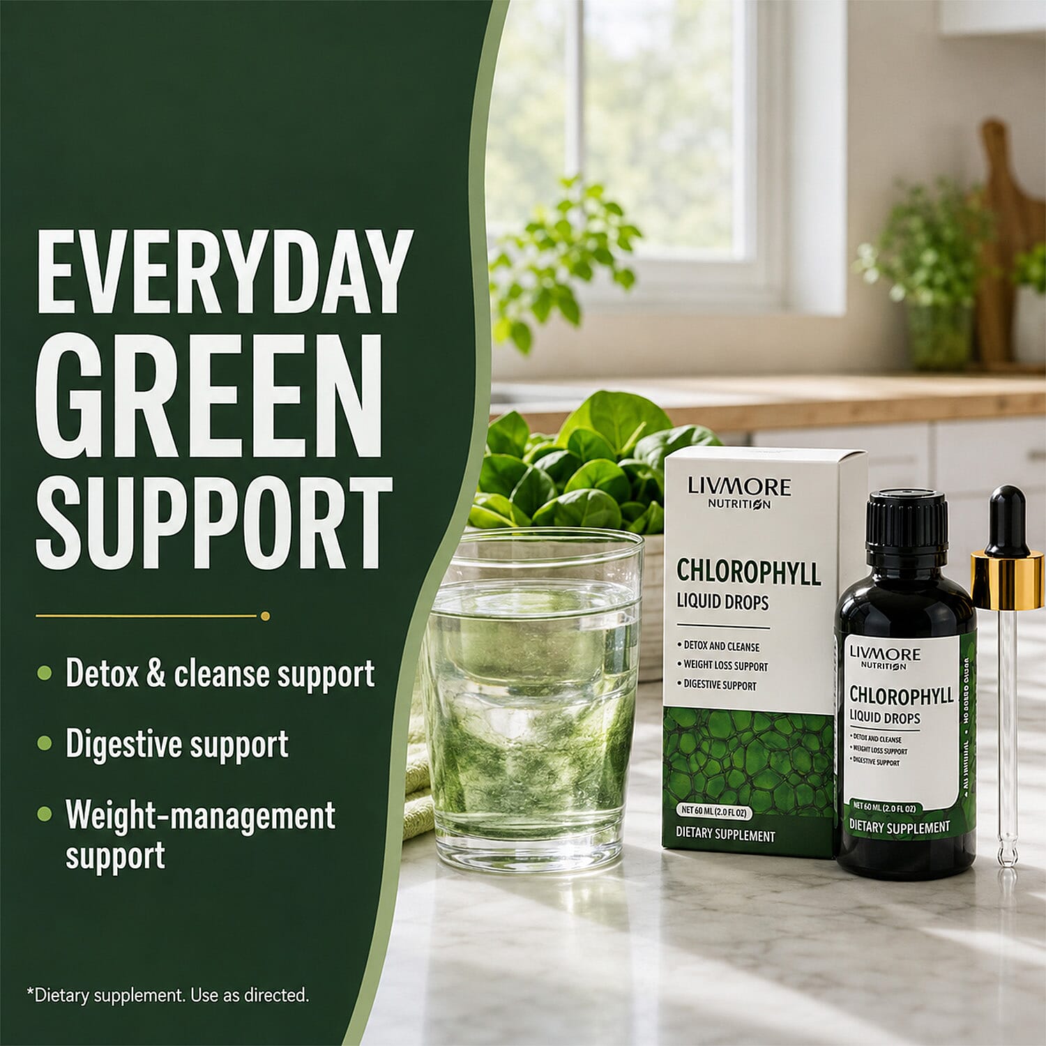 Livmore Unflavored Chlorophyll Liquid 2.02 oz