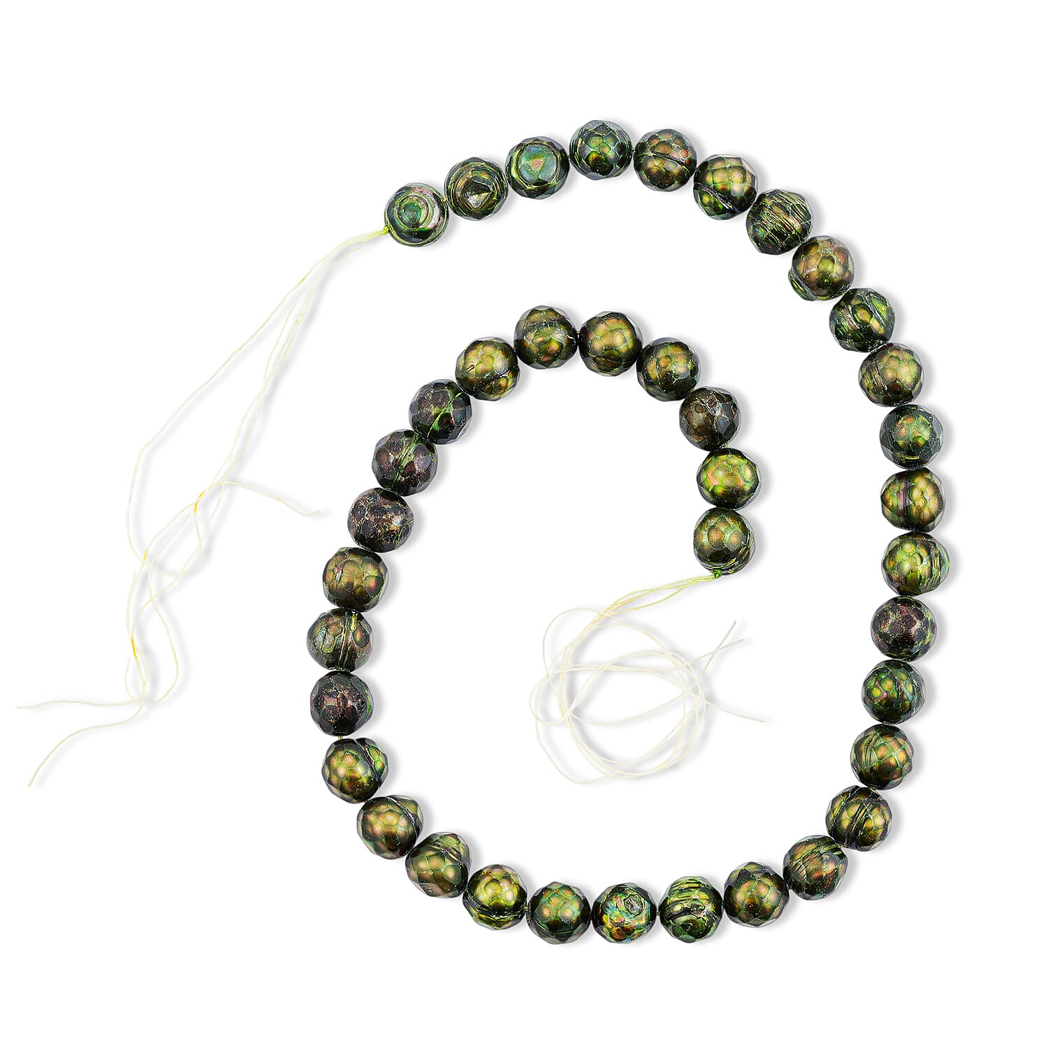GCS Dark Green Dyed Pearl Potato 8-10mm 15.5-16 in Length