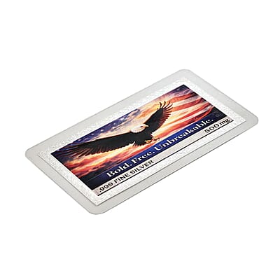 999 Fine Silver Bold, Free and Unbreakable Embossed Sheet 500mg