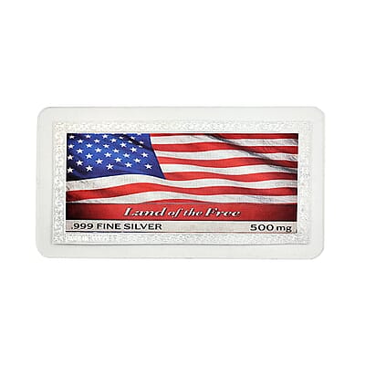 999 Fine Silver Bold, Free and Unbreakable Embossed Sheet 500mg