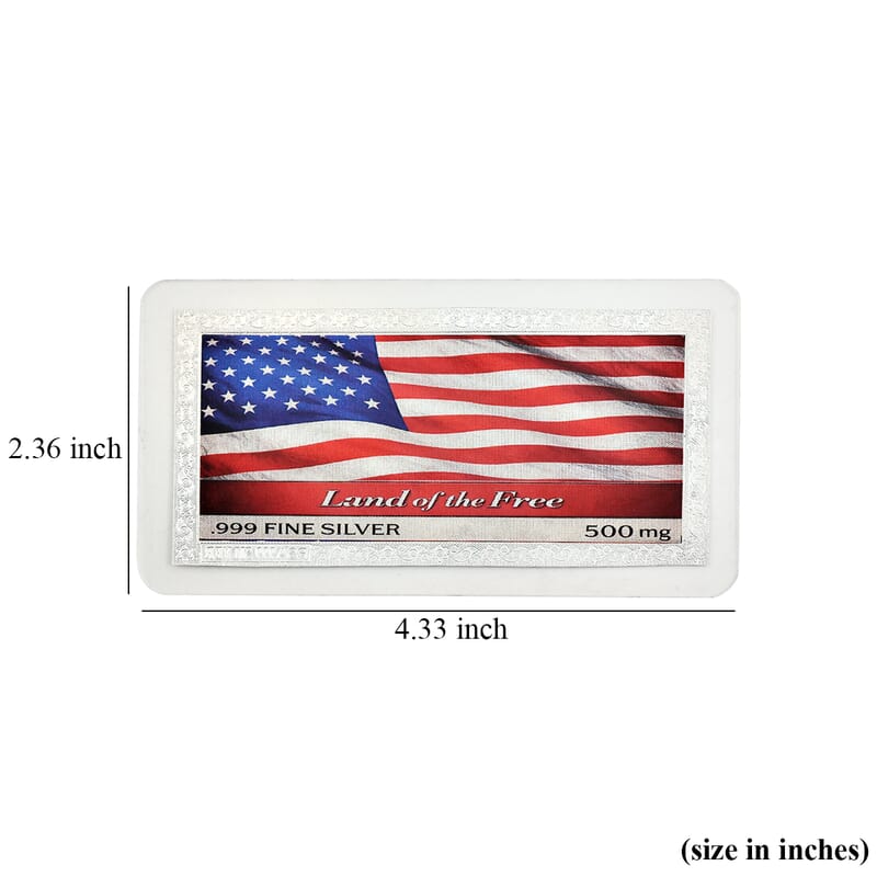 999 Fine Silver Bold, Free and Unbreakable Embossed Sheet 500mg