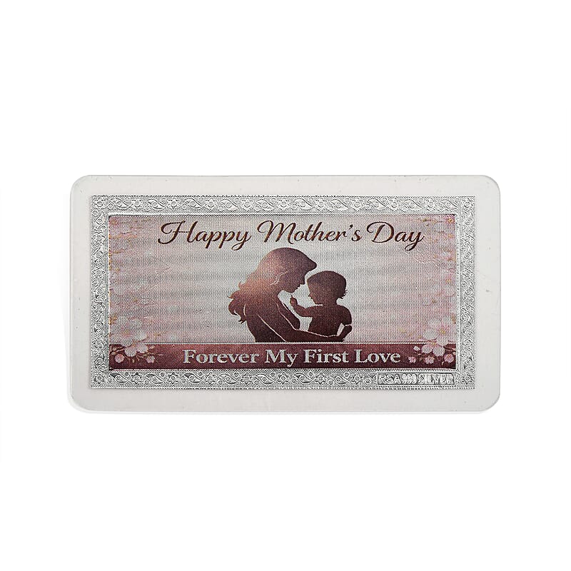 999 Fine Silver Forever My First Love Mother's Day Embossed Bar 500 mg