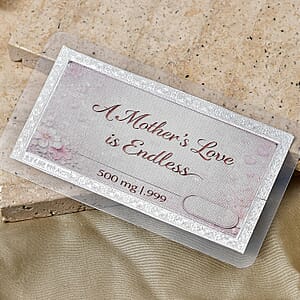 999 Fine Silver Forever My First Love Mother's Day Embossed Bar 500 mg