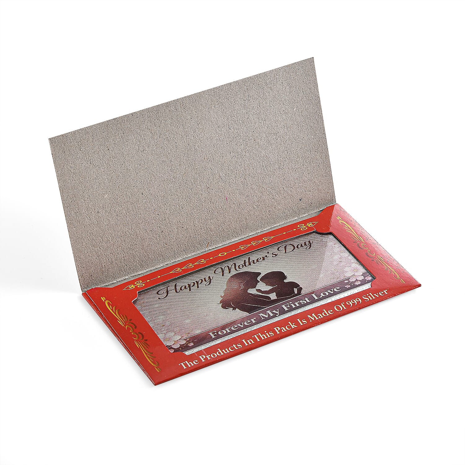 999 Fine Silver Forever My First Love Mother's Day Embossed Bar 500 mg