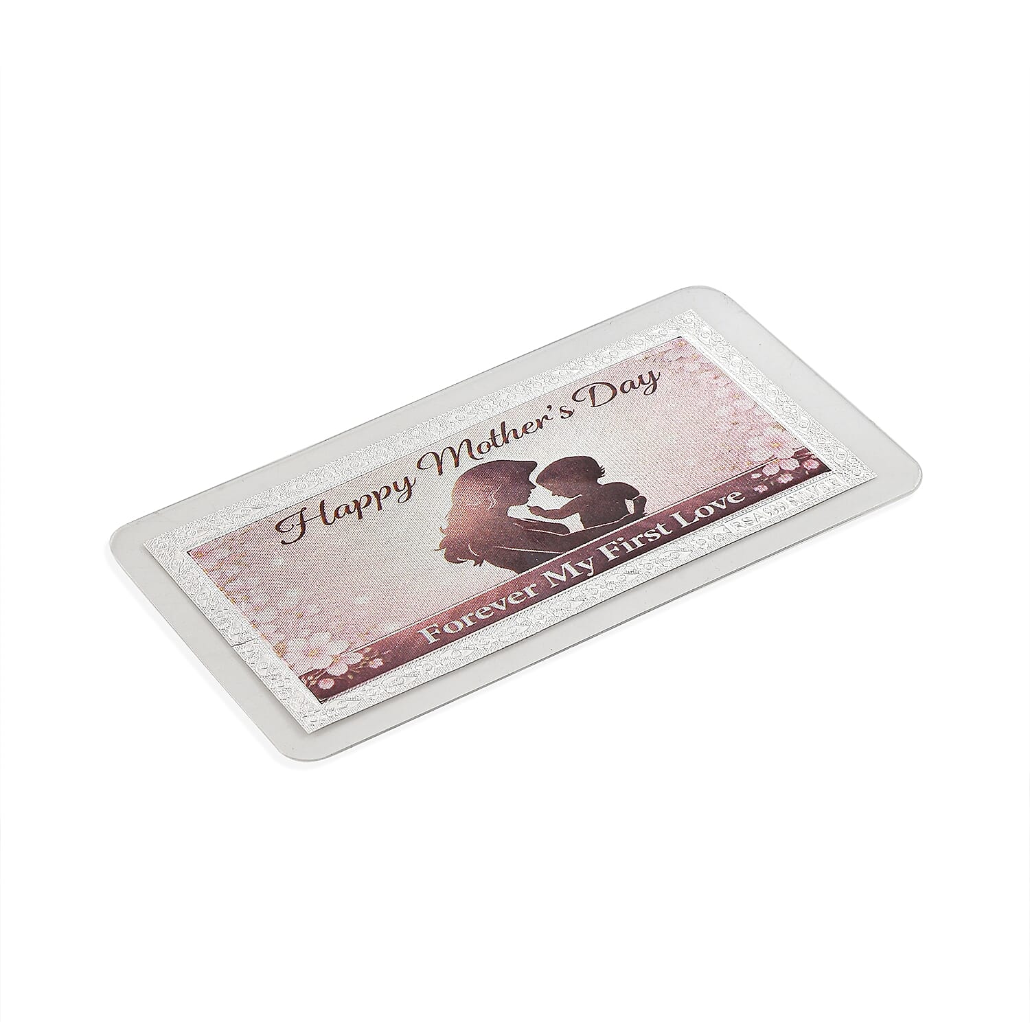 999 Fine Silver Forever My First Love Mother's Day Embossed Bar 500 mg