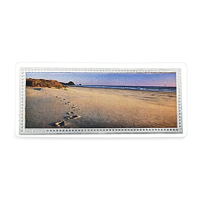999 Fine Silver Footprint in Sand Embossed Sheet (2 g)