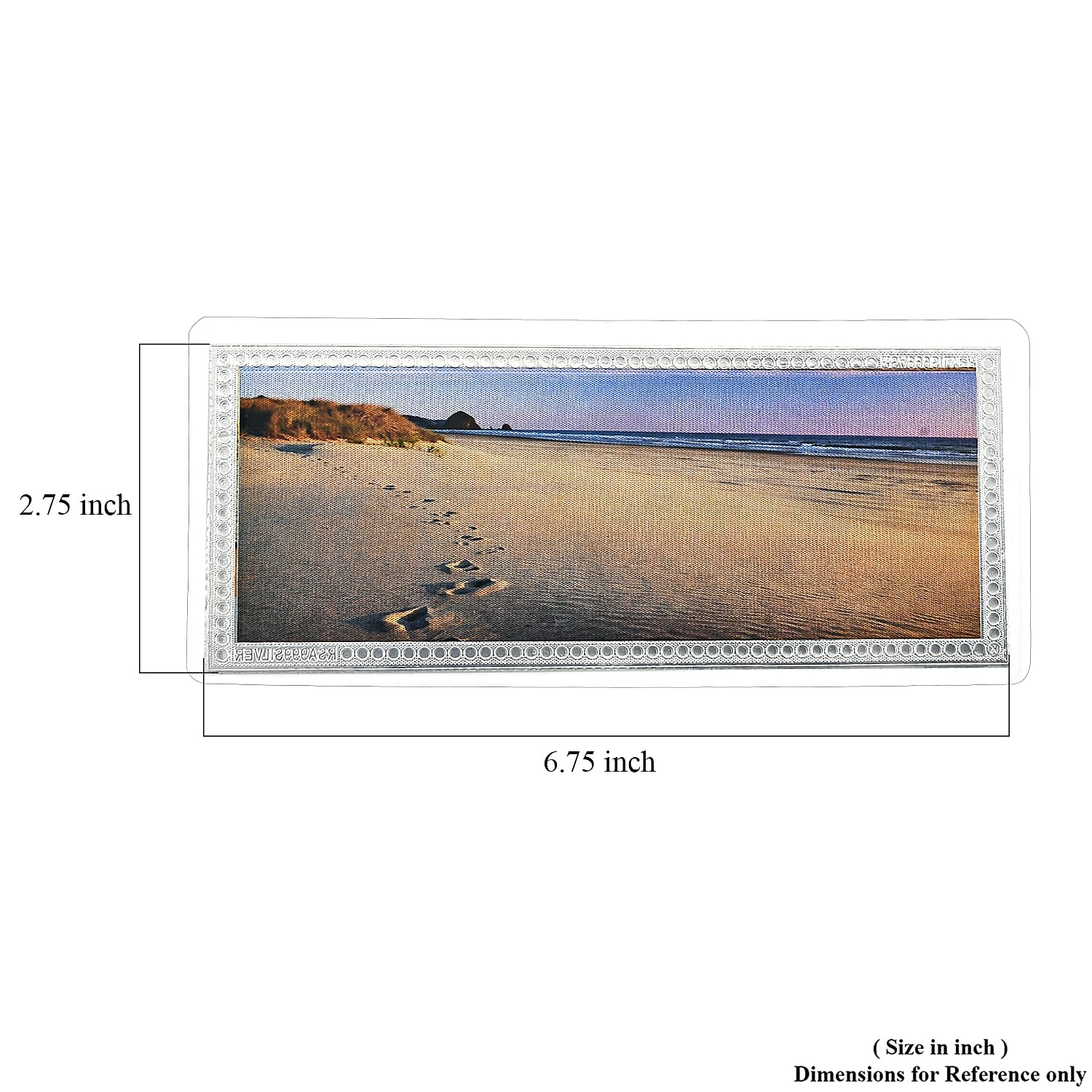 999 Fine Silver Footprint in Sand Embossed Sheet (2 g)