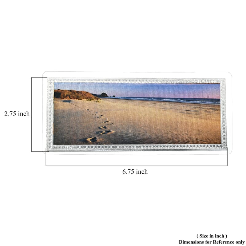 999 Fine Silver Footprint in Sand Embossed Sheet (2 g)