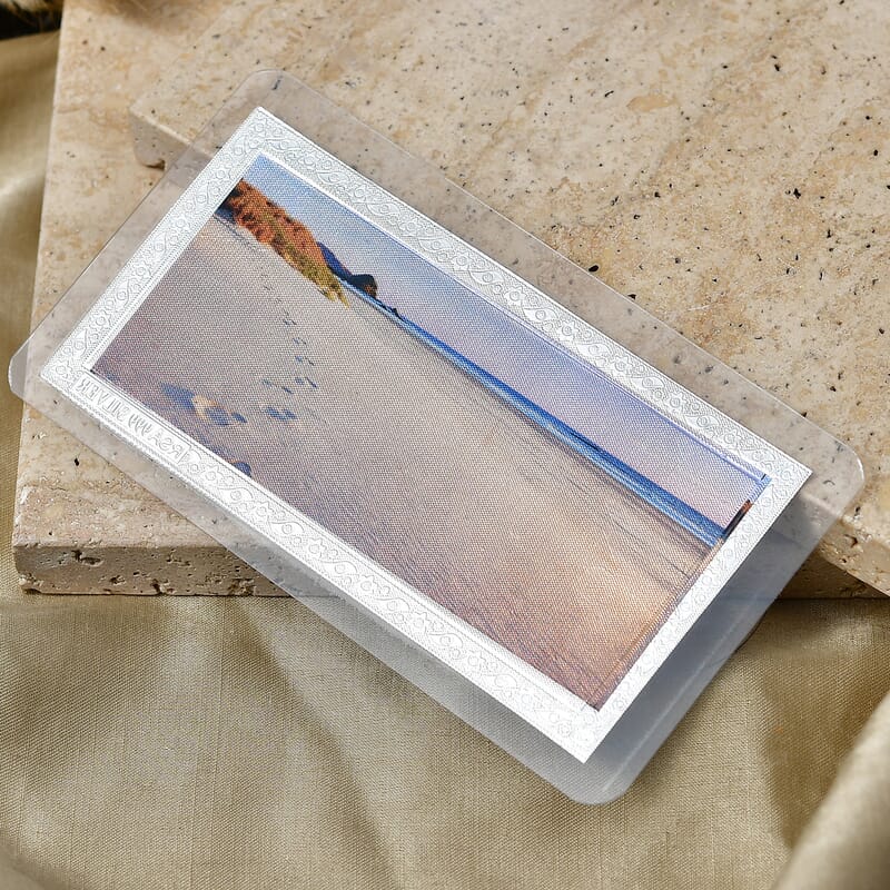 999 Fine Silver Footprint in Sand Embossed Bar 500 mg