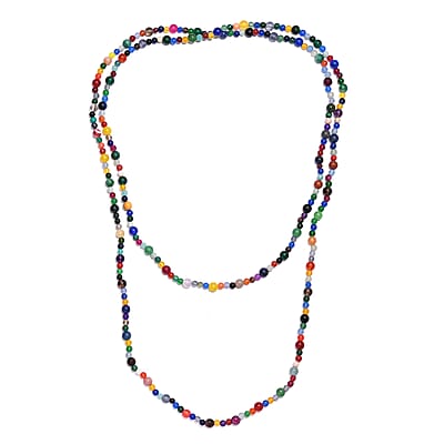 Multi Gemstone 230.00 ctw Beaded Necklace (50 Inches)