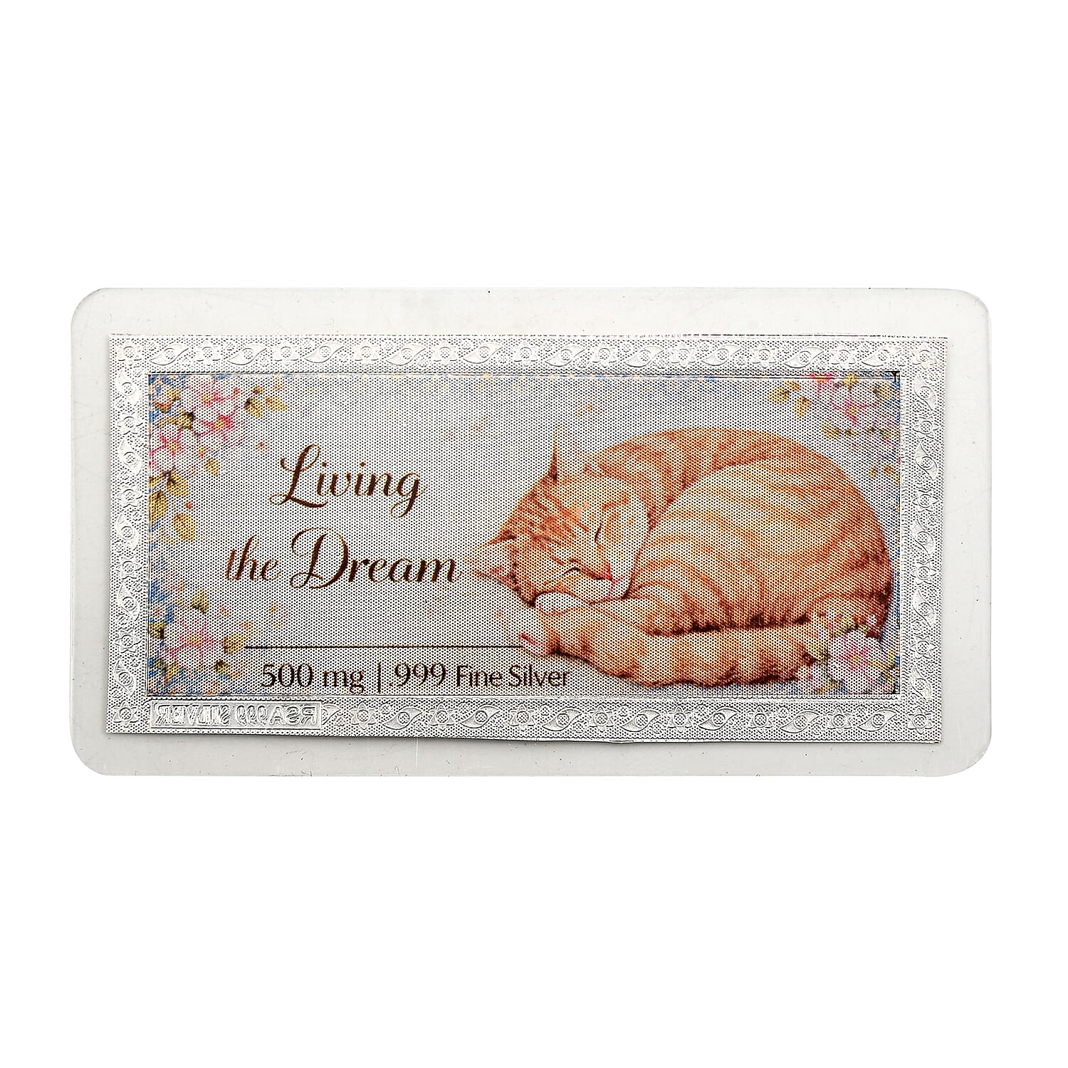 999 Fine Silver Living The Dream Embossed Bar 500 mg