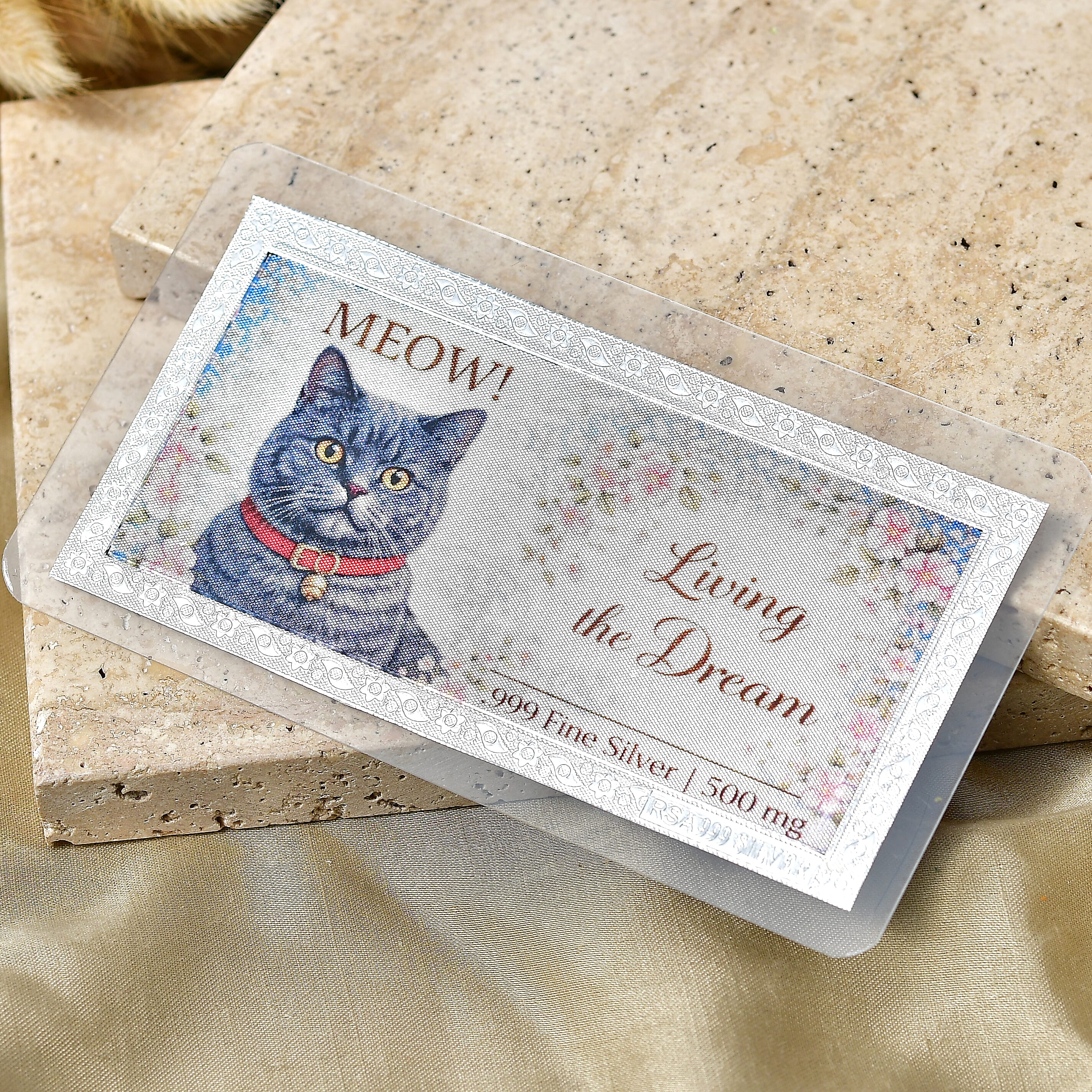 999 Fine Silver Living The Dream Embossed Bar 500 mg