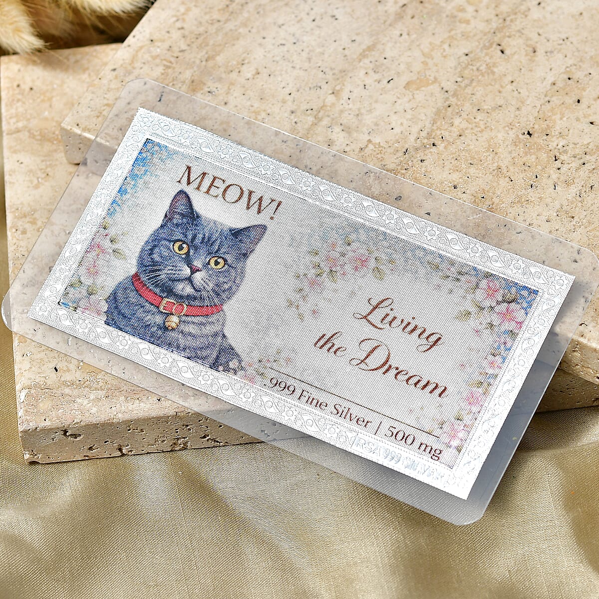 999 Fine Silver Living The Dream Embossed Bar 500 mg image number 2