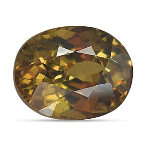 Champagne Demantoid Garnet (Ovl 8x6 mm) 1.43 ctw