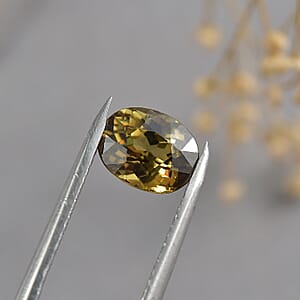 Champagne Demantoid Garnet (Ovl 8x6 mm) 1.43 ctw