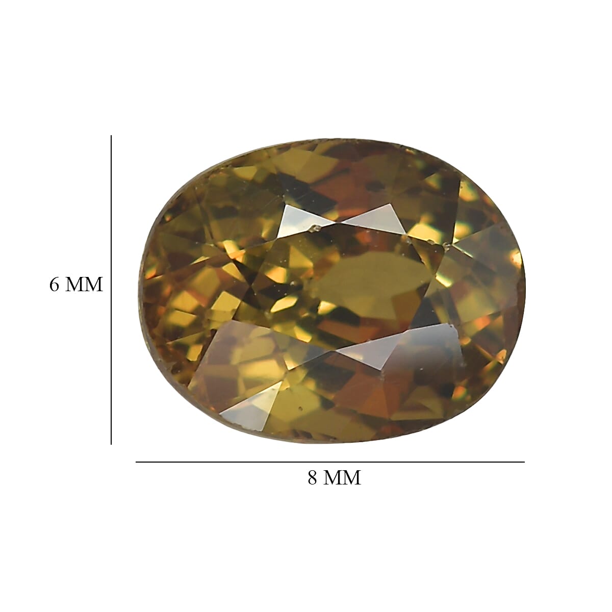 Champagne Demantoid Garnet (Ovl 8x6 mm) 1.43 ctw image number 4