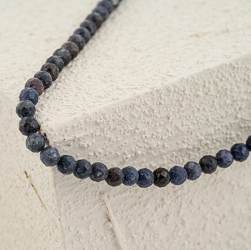 GCS Sapphire Round Beaded Strand (15.5 Inches) 56.25 ctw