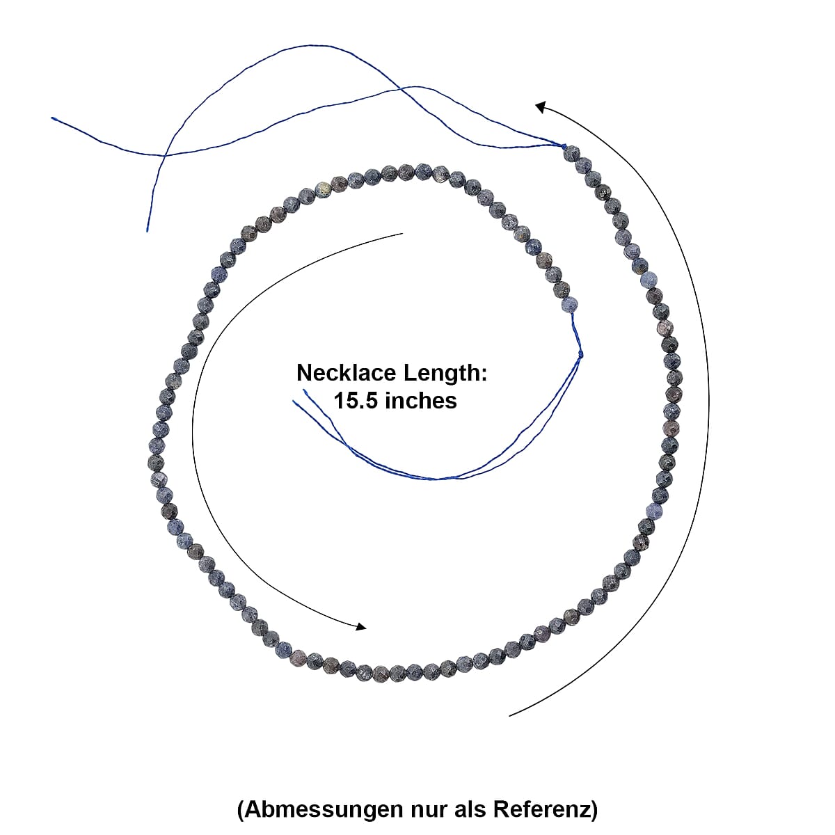 GCS Sapphire Round Beaded Strand (15.5 Inches) 56.25 ctw image number 3