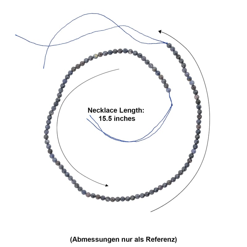 GCS Blue Sapphire 4mm Round Beaded Strand (15.5 Inches) 56.25 ctw
