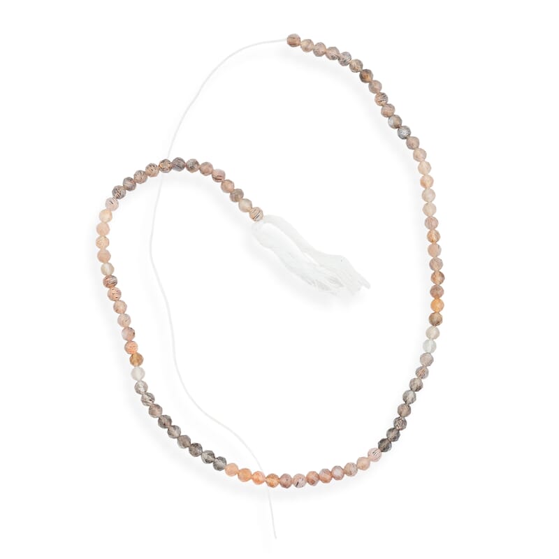 GCS Feldspar Round 35.70 ctw Beaded Strand (13 Inches)