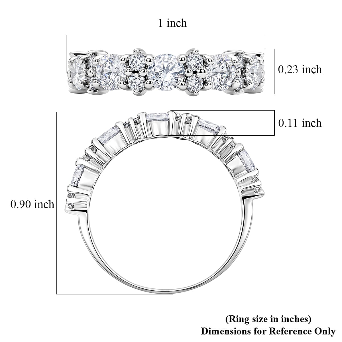 White Topaz 1.02 ctw Ring in Sterling Silver (Size 9.0)