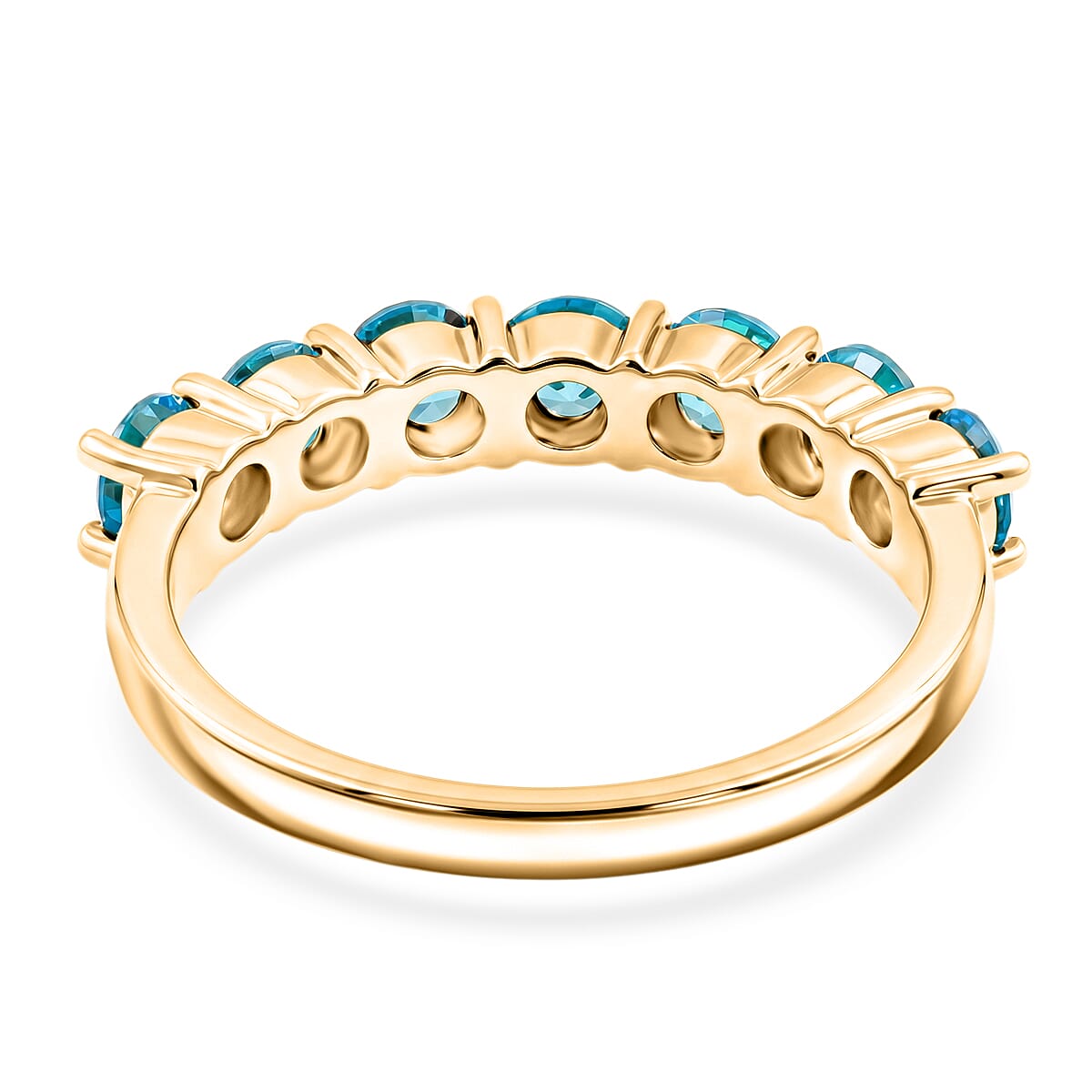 Blue Quartz 1.75 ctw Ring in 14K YG Over Sterling Silver (Size 8.0)