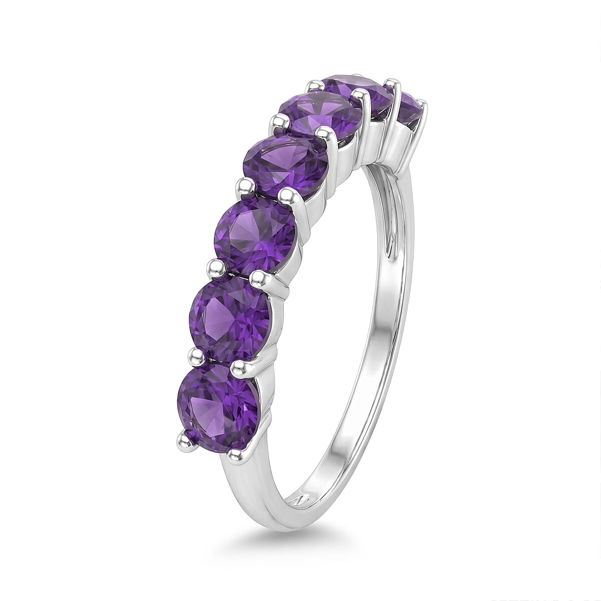 African Amethyst Ring in Sterling Silver (Size 7.0) 1.75 ctw image number 3
