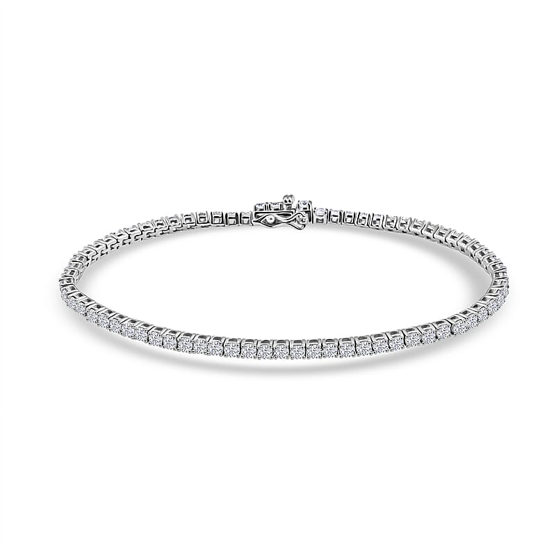 Mumbai Close Out Deal Luxuriant Lab Grown Diamond VS 4.00 ctw Tennis Bracelet in Sterling Silver (7.00 In)