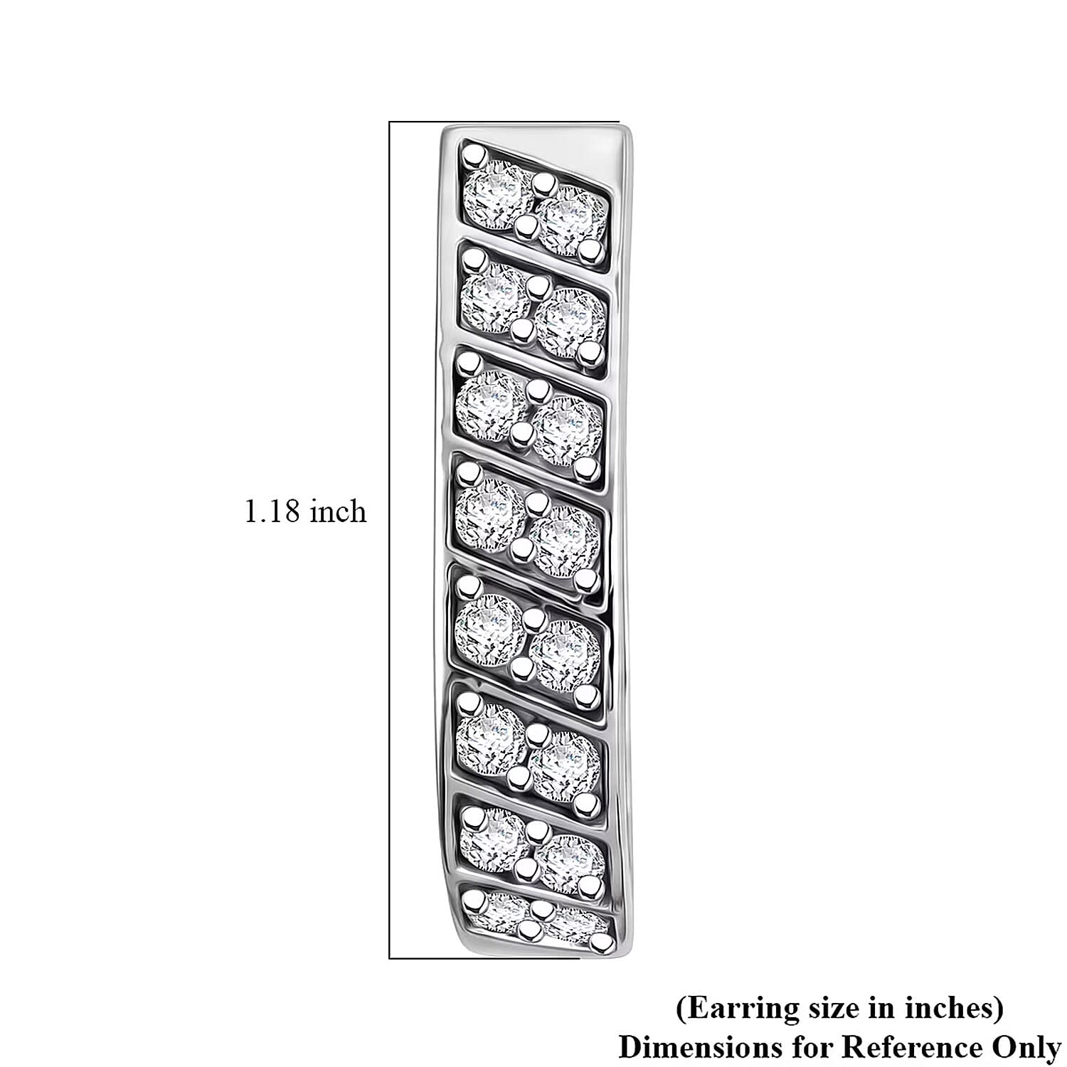 Luxuriant Lab Grown Diamond VS 1.60 ctw Hoop Earrings in Sterling Silver