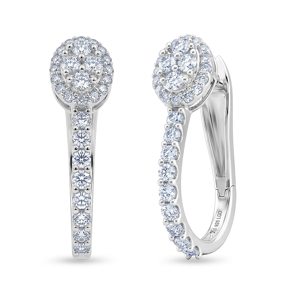 Luxuriant Lab Grown Diamond G VS 1.60 ctw Earrings in Sterling Silver