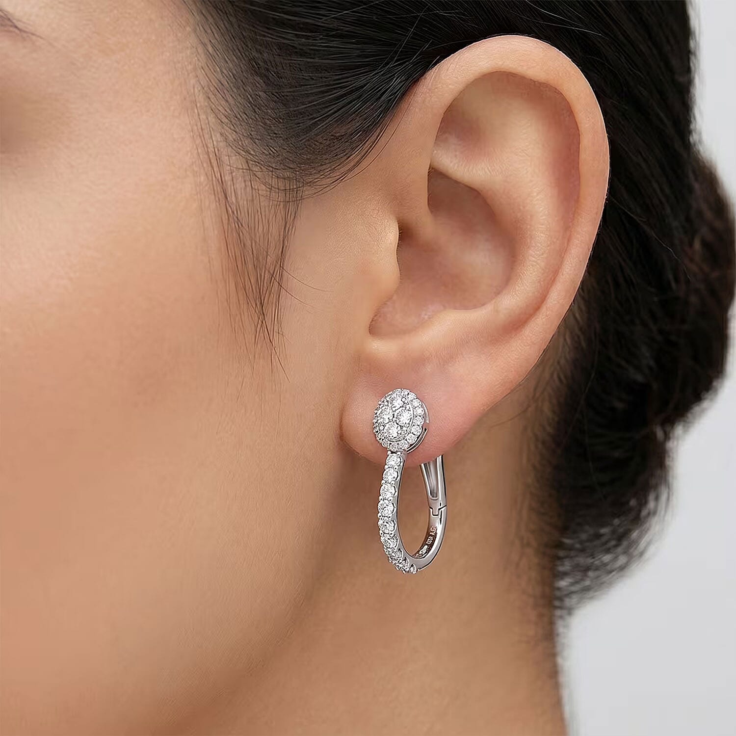 Luxuriant Lab Grown Diamond G VS 1.60 ctw Earrings in Sterling Silver