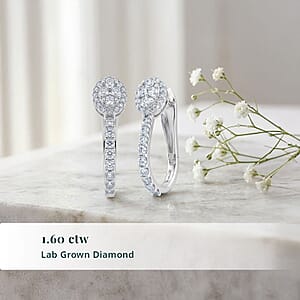 Luxuriant Lab Grown Diamond G VS 1.60 ctw Earrings in Sterling Silver
