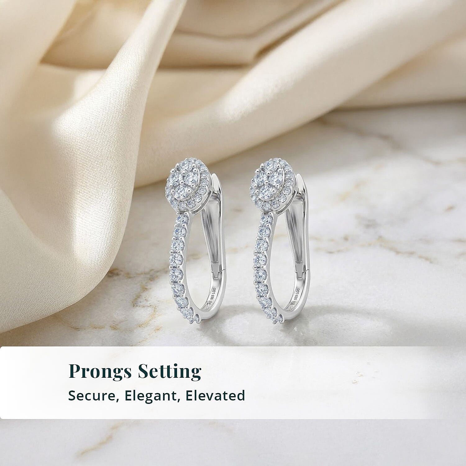 Luxuriant Lab Grown Diamond G VS 1.60 ctw Earrings in Sterling Silver