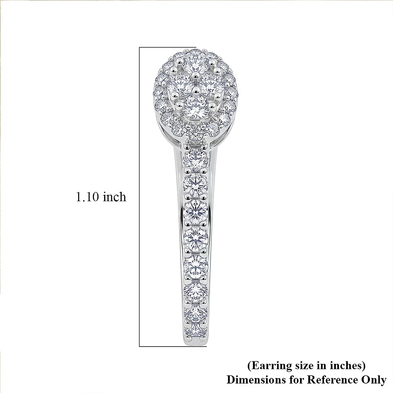 Luxuriant Lab Grown Diamond G VS 1.60 ctw Earrings in Sterling Silver