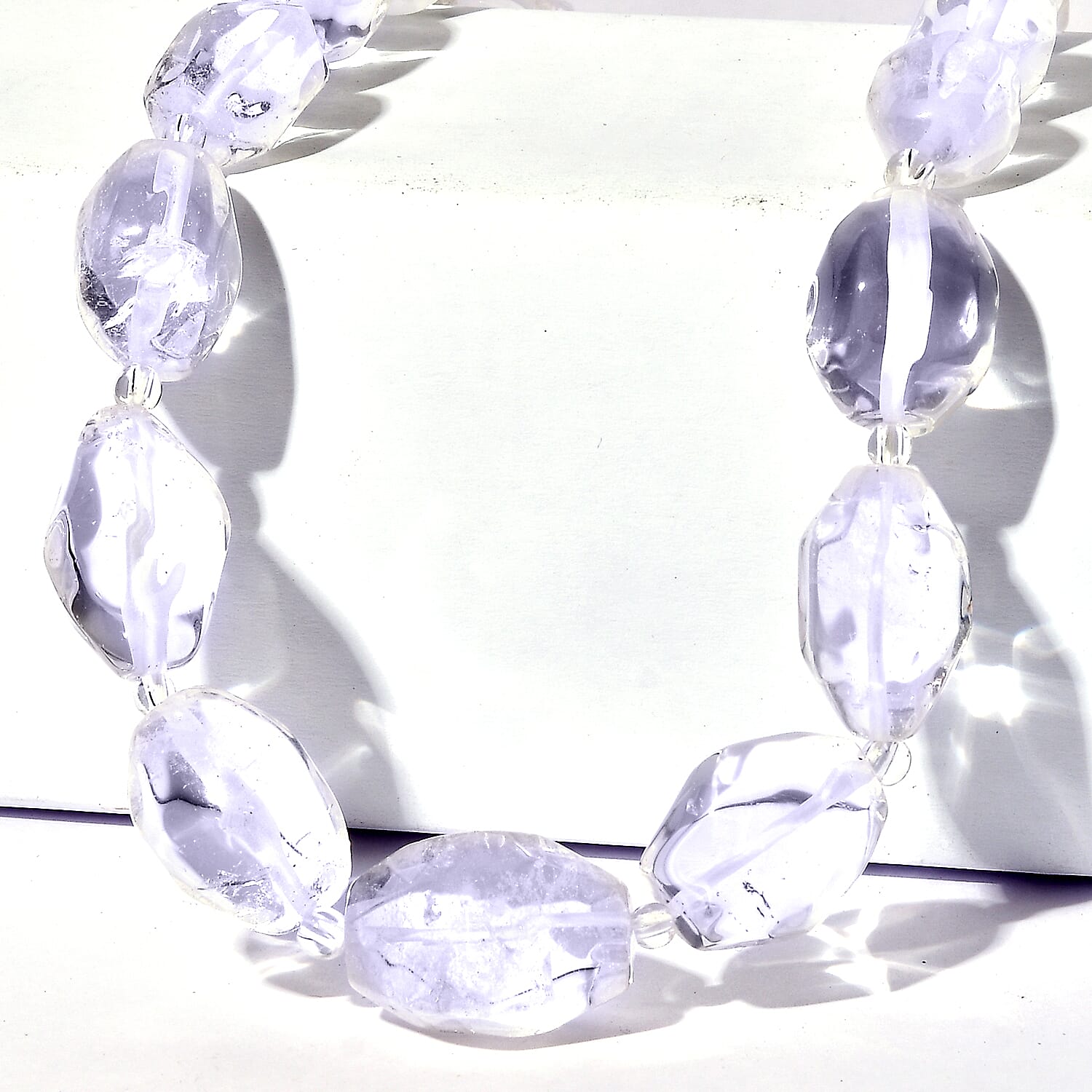 EverTrue Austrian Crystal Beaded Necklace in 18K YG Plated 18-19 Inches